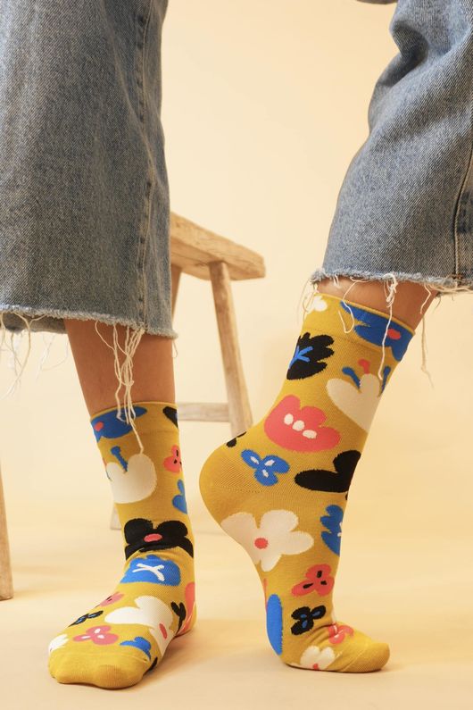Laundry B Garden Party Sock Ochre